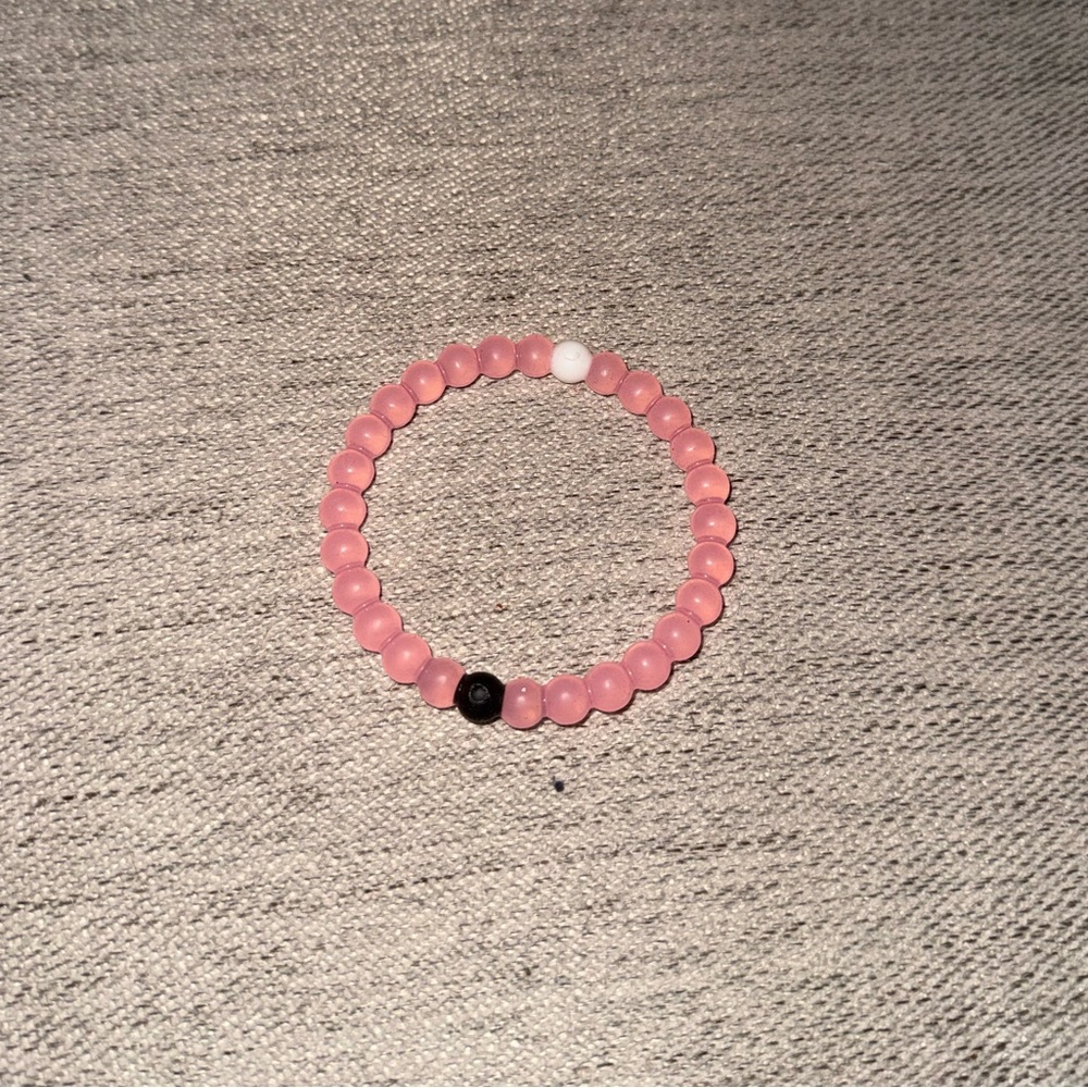 Lokai Pink and Black Beaded Bracelet